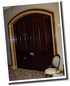 Pocket doors on family floor of mansion