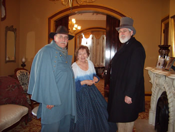 Diane Sanders with re-enactors