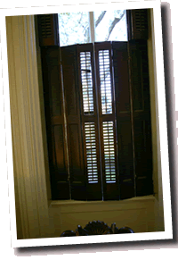 Interior view of Reddick Mansion window